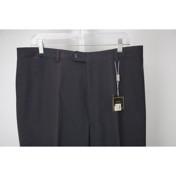 Sartoria Partenopea Solid Dark Blue Wool Blend Dress Pants 54 NEW